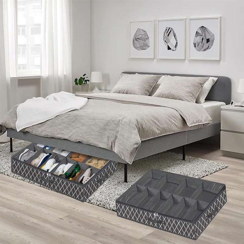 Geometric Shoes Storage Box Lightweight Underbed Container