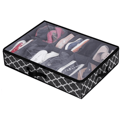 Geometric Pattern Storage Box for Shoes Underbed