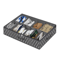 Geometric Pattern Storage Box for Shoes Underbed