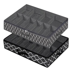 Geometric Pattern Storage Box for Shoes Underbed