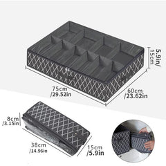 Geometric Pattern Storage Box for Shoes Underbed