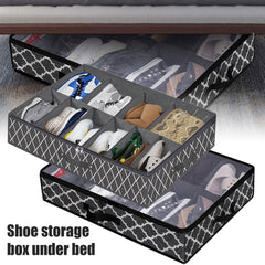 Geometric Pattern Storage Box for Shoes Underbed