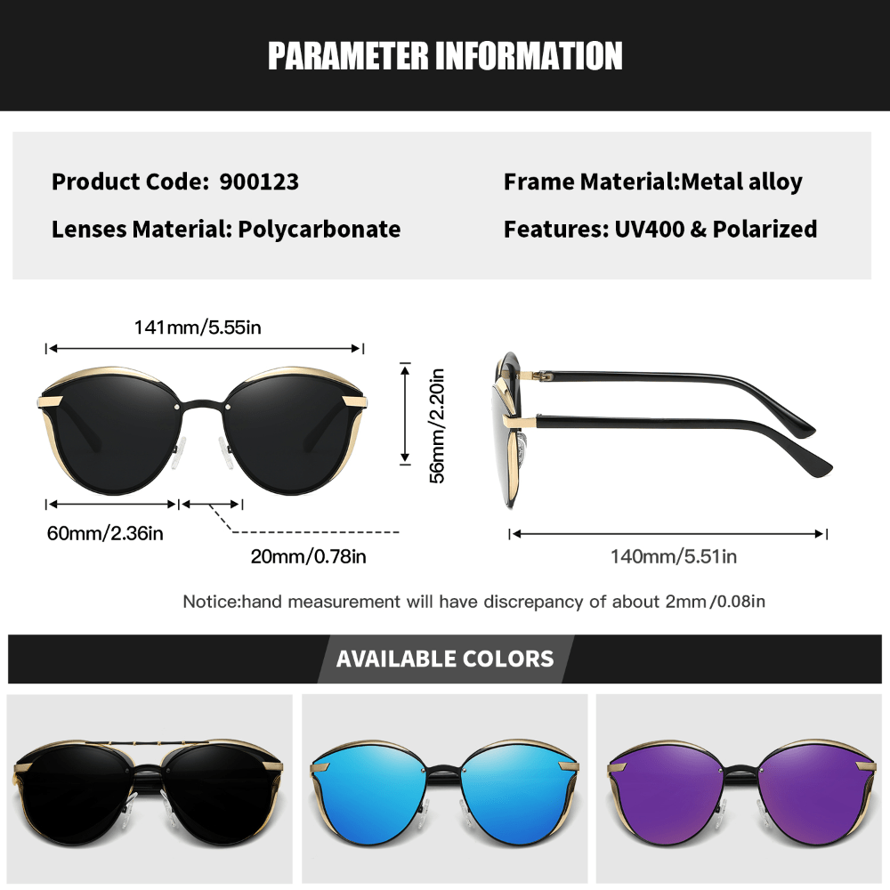 ROYALHOT Cat Eye Polarized UV Protection Summer Sunglasses