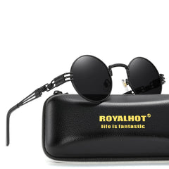 RoyalHot Metal Polarized Unisex Round Frame Sunglasses