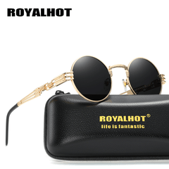 RoyalHot Metal Polarized Unisex Round Frame Sunglasses