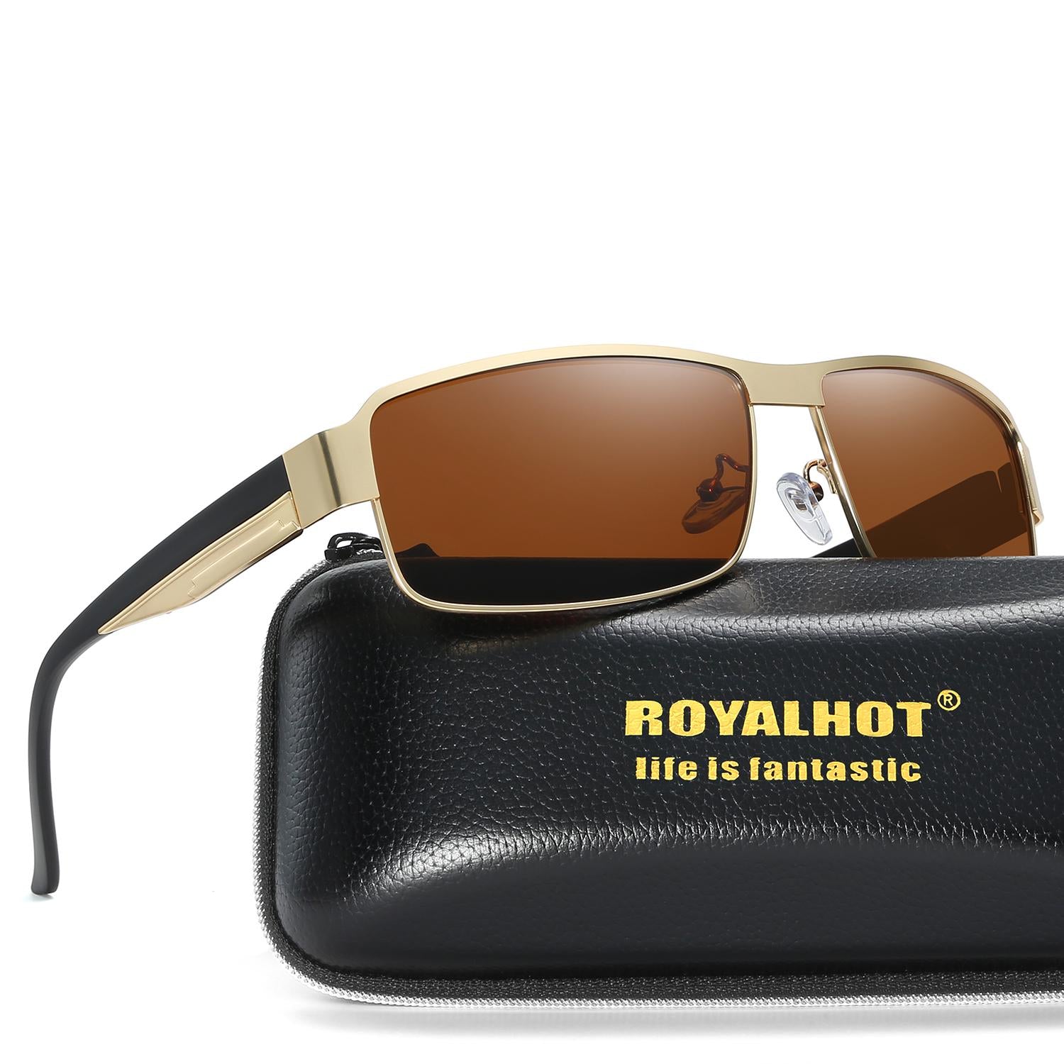 RoyalHot Metal Frame Polarized Sunglasses Sports Driving UV Protection