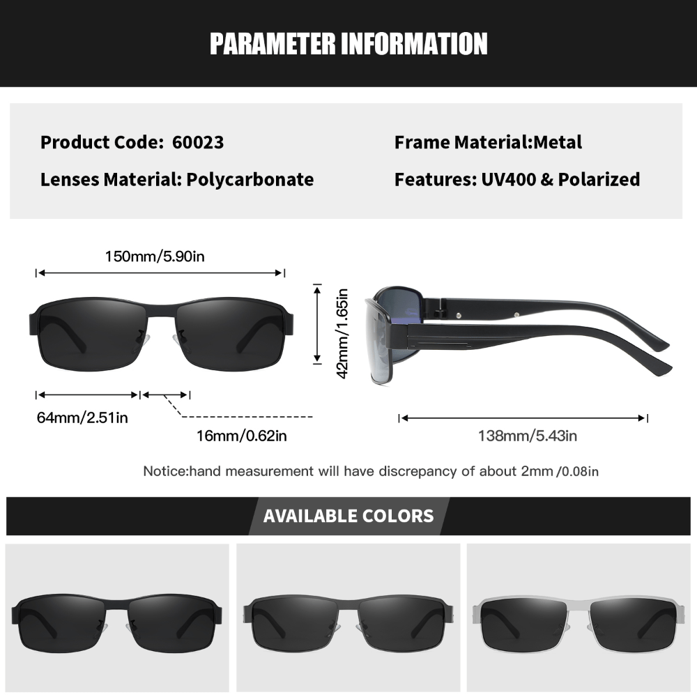 RoyalHot Metal Frame Polarized Sunglasses Sports Driving UV Protection
