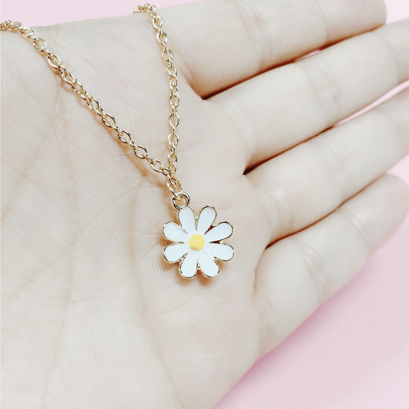 Little Daisy Necklace Children's Alloy Drop Collar Necklace Women's Jewelry