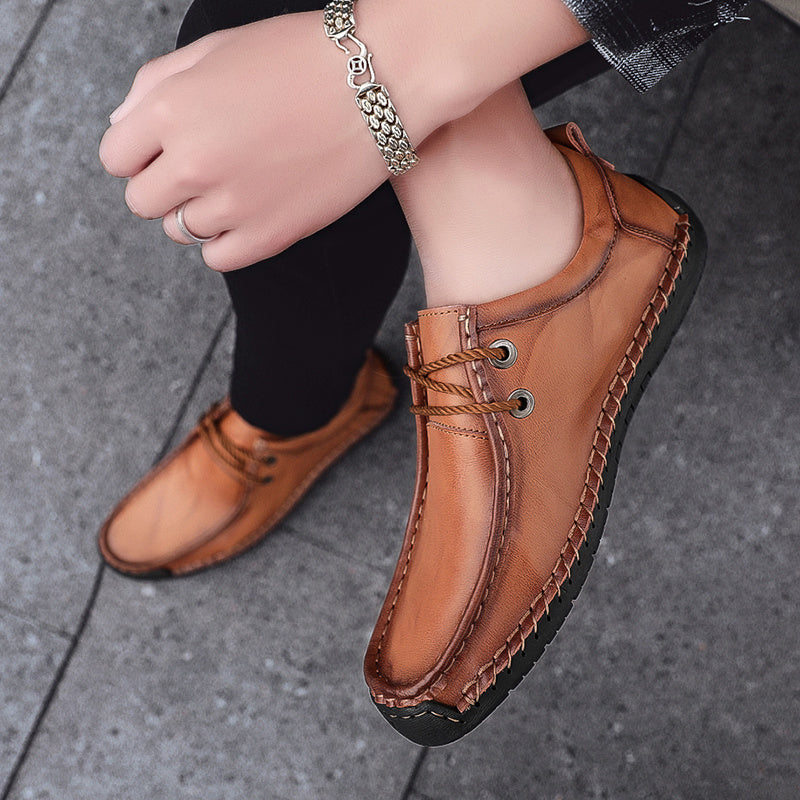 Men's Lace Up Loafers Casual Flat Shoes