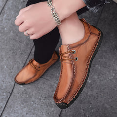 Men's Lace Up Loafers Casual Flat Shoes