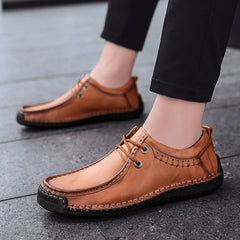 Men's Lace Up Loafers Casual Flat Shoes