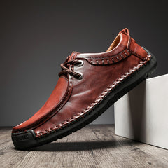 Men's Lace Up Loafers Casual Flat Shoes