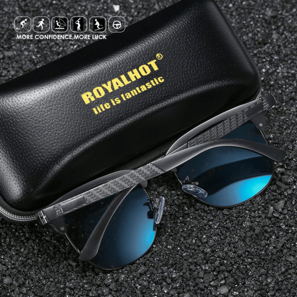 RoyalHot Aluminum Sunglasses Retro Polarized Men Women Driving