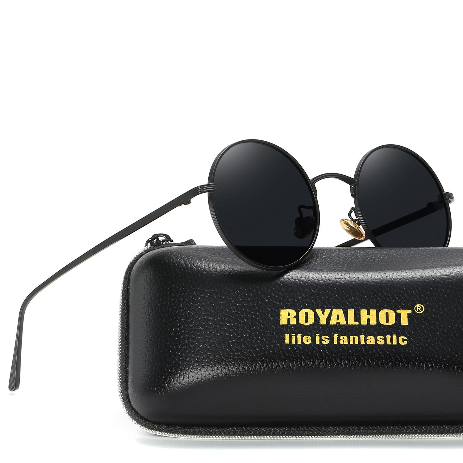 RoyalHot Polarized Round Sunglasses for Outdoor Travelling