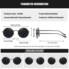 RoyalHot Polarized Round Sunglasses for Outdoor Travelling