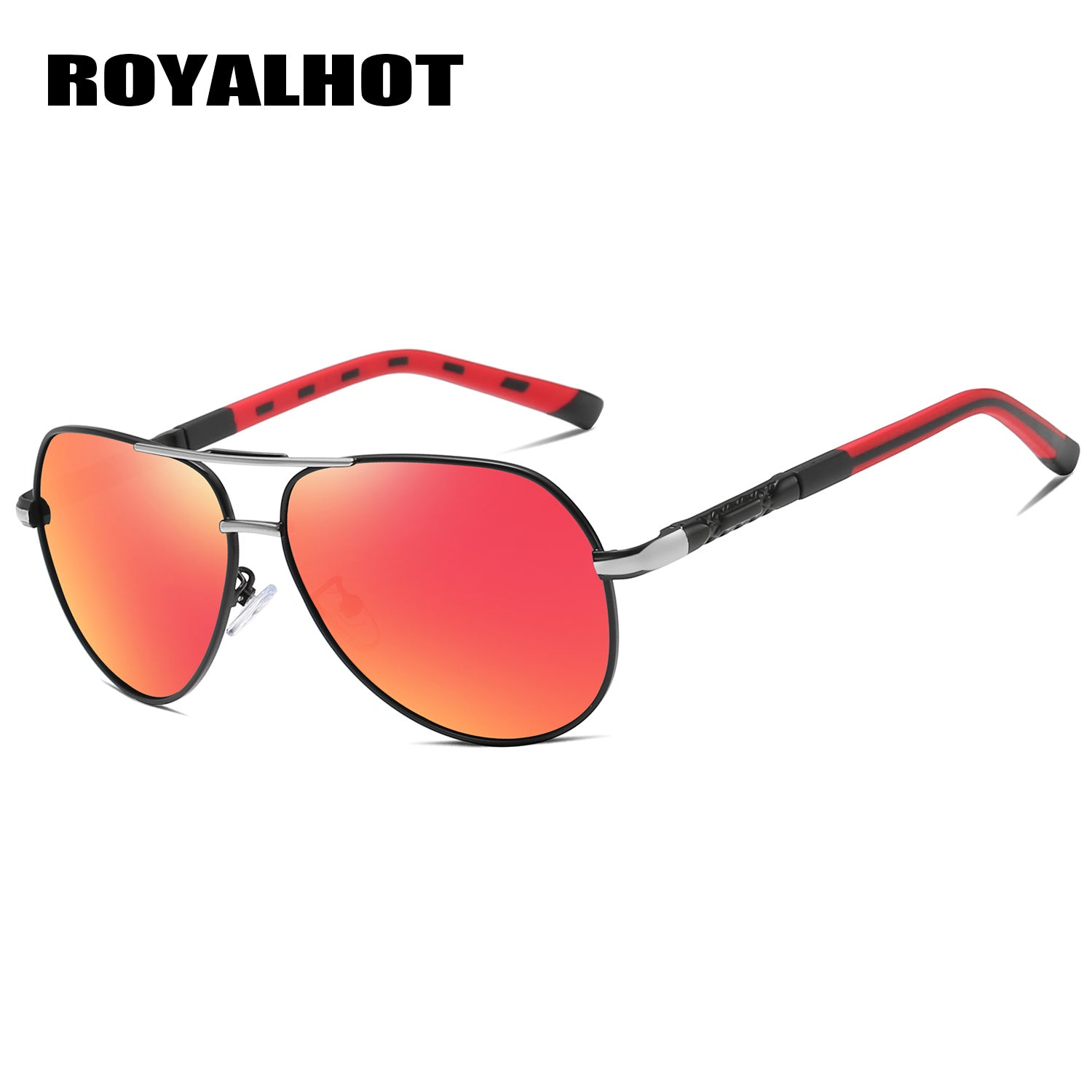 RoyalHot Metal Polarized Clam Mirror Sunglasses
