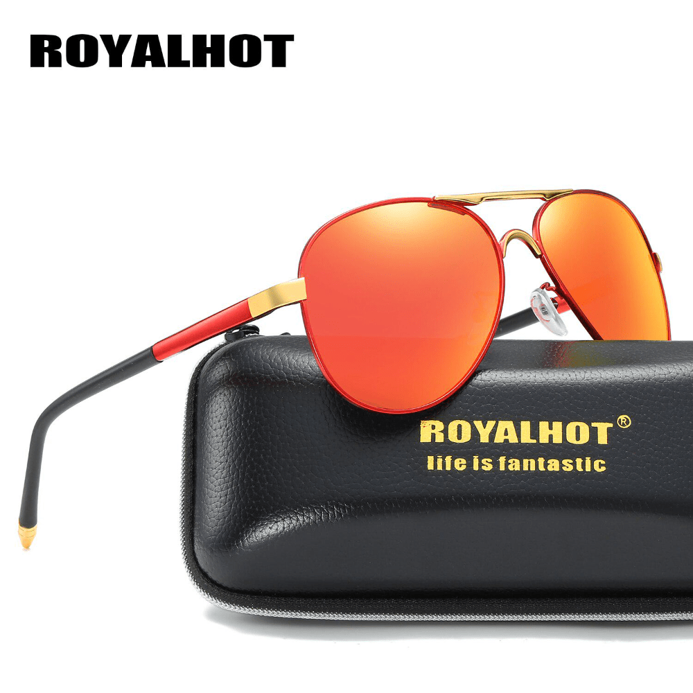 RoyalHot Metal Unisex Polarized Sunglasses Large Frame Cycling Driving