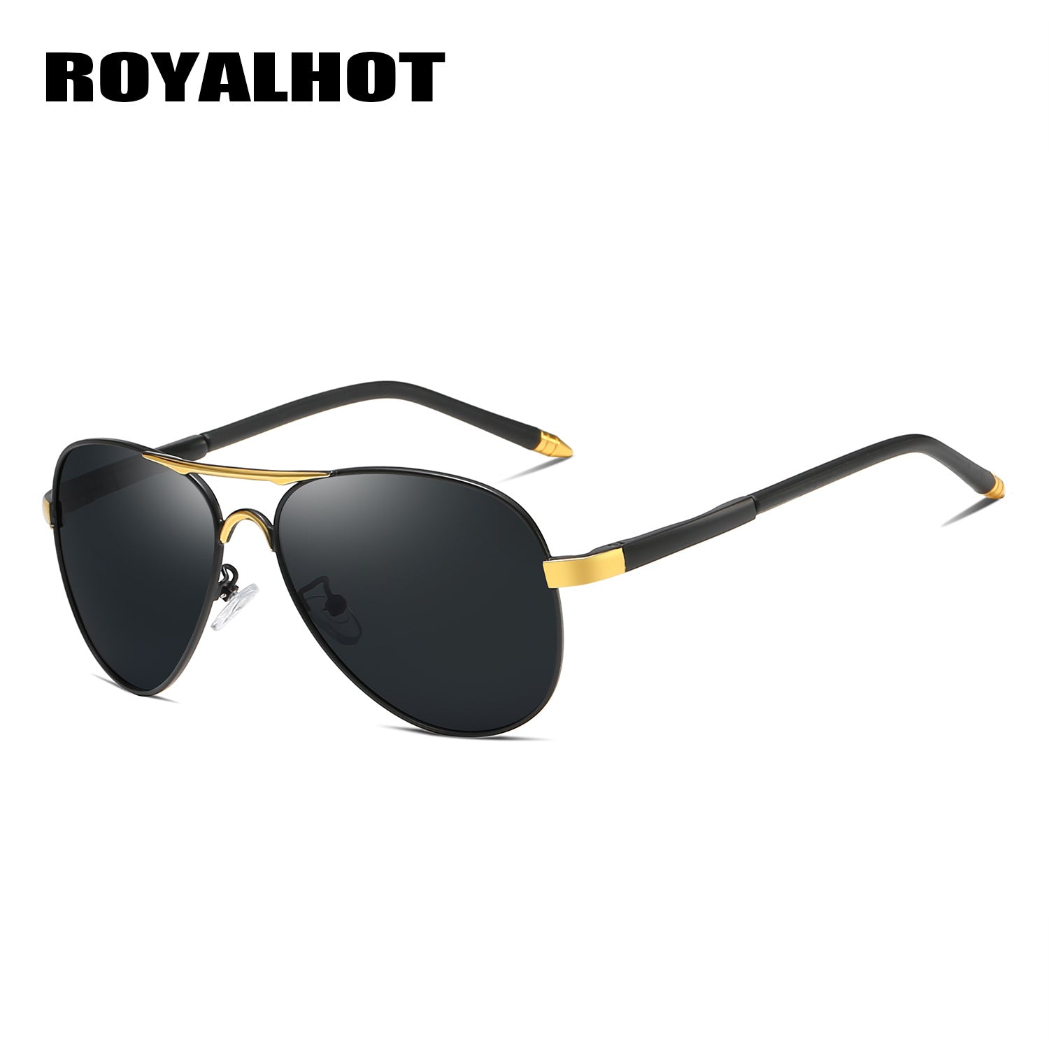 RoyalHot Metal Unisex Polarized Sunglasses Large Frame Cycling Driving