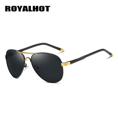 RoyalHot Metal Unisex Polarized Sunglasses Large Frame Cycling Driving