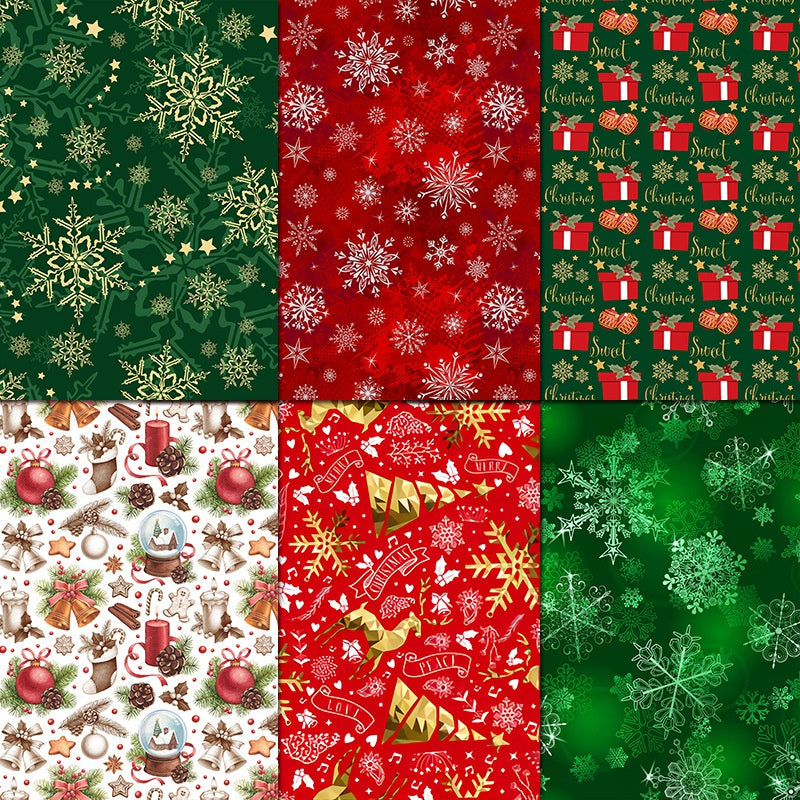 24pcs Assorted Christmas Scrapbook Paper Pad for Decoupage Cardstock