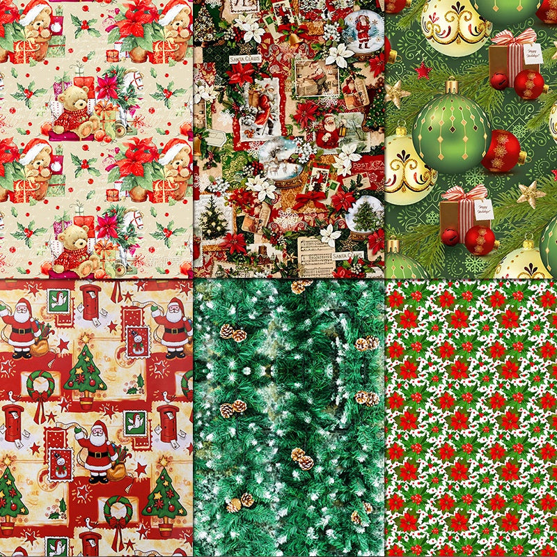 24pcs Assorted Christmas Scrapbook Paper Pad for Decoupage Cardstock
