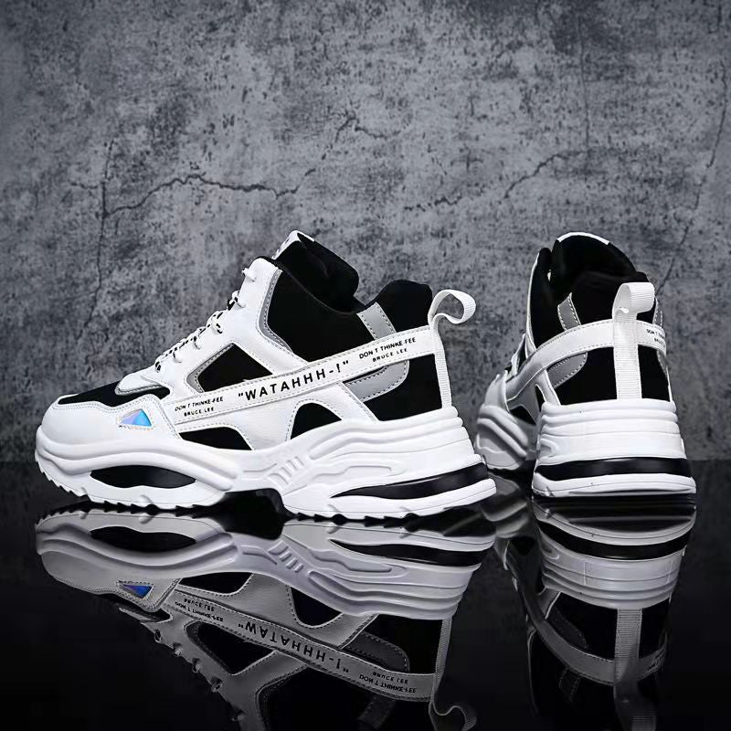 Men's Chunky Lace-Up Sneakers Dad Shoes Athletic Running Gym
