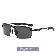 Polarized Sports Sunglasses Half Frame with Zipper Case