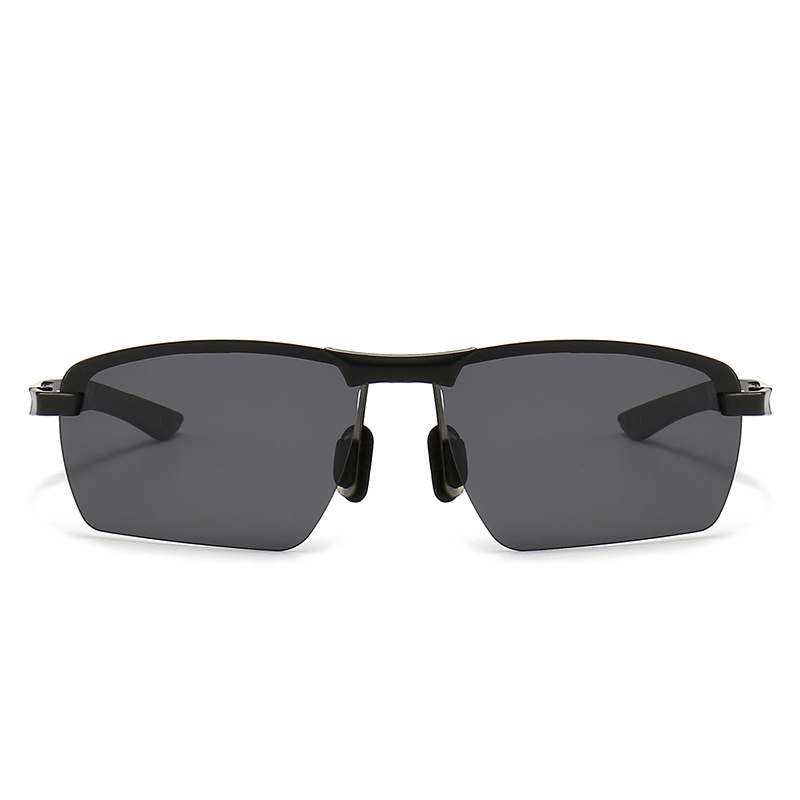 Polarized Sports Sunglasses Half Frame with Zipper Case