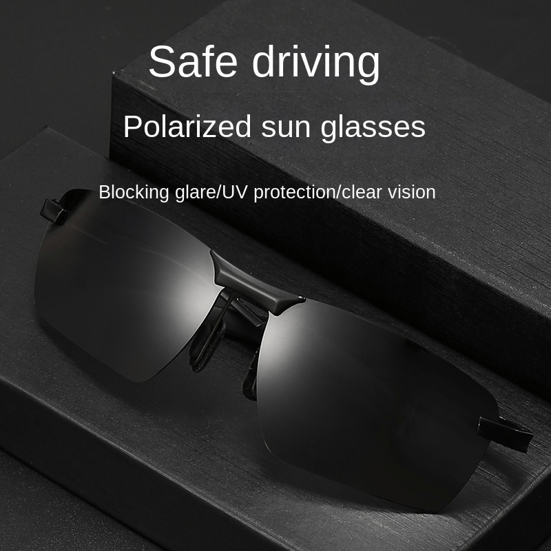 Polarized Sports Sunglasses Half Frame with Zipper Case