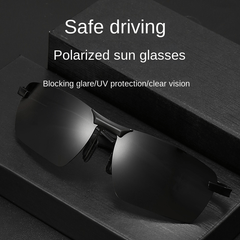 Polarized Sports Sunglasses Half Frame with Zipper Case