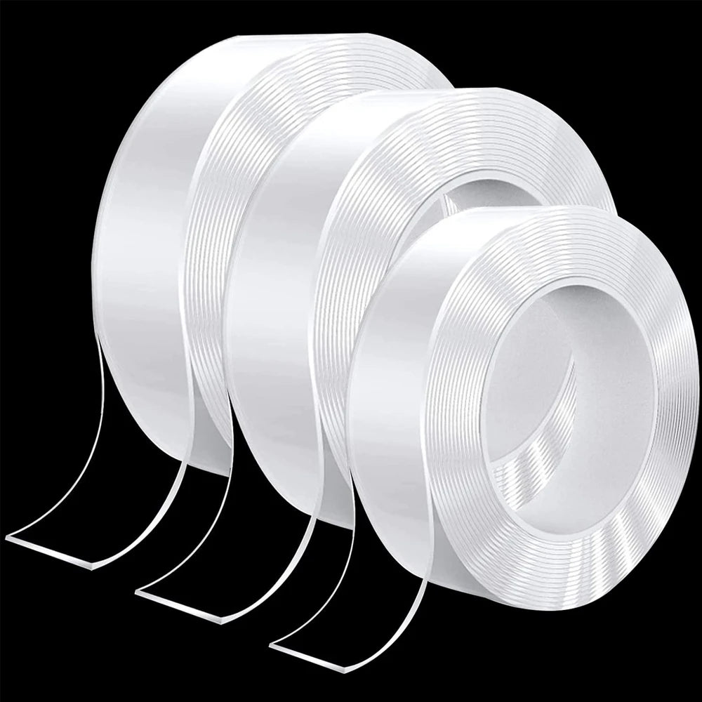 Transparent Nano Tape Washable Gel Reusable Double Sided Tape