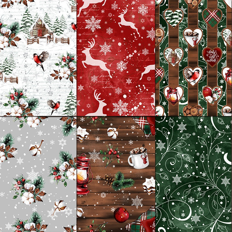 24pcs Christmas Scrapbooking Paper Pad Assorted Pattern Art Origami Cardstock