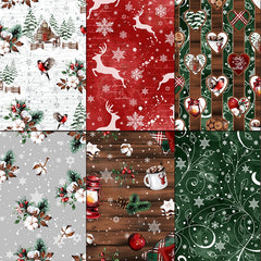 24pcs Christmas Scrapbooking Paper Pad Assorted Pattern Art Origami Cardstock