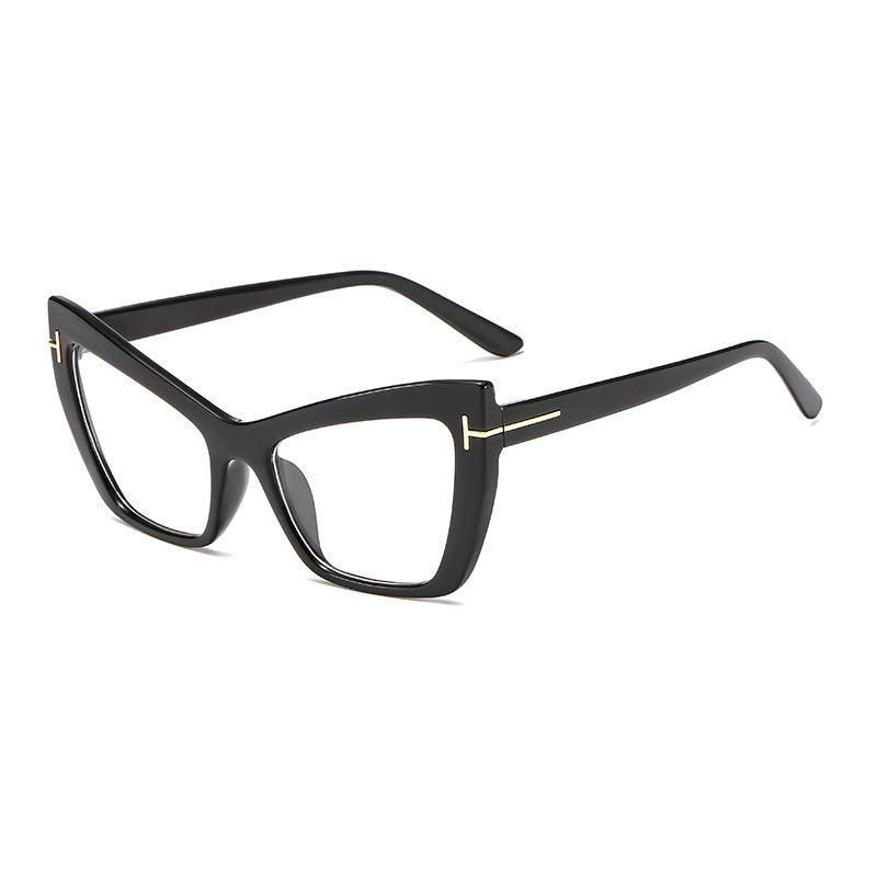 T shaped Cat Eye Women's Sunglasses with Glasses Case