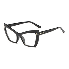 T shaped Cat Eye Women's Sunglasses with Glasses Case