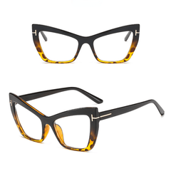 T shaped Cat Eye Women's Sunglasses with Glasses Case