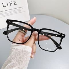 Square Anti Light Glasses for Men Women Students, Myopia Spectacles Frame
