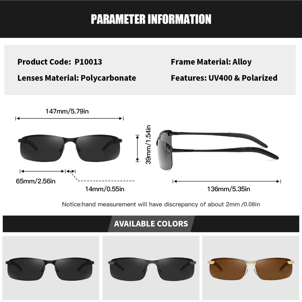 RoyalHot Metal Polarized Sports Sunglasses