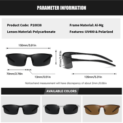 RoyalHot Aluminum Magnesium Polarized Sports Sunglasses