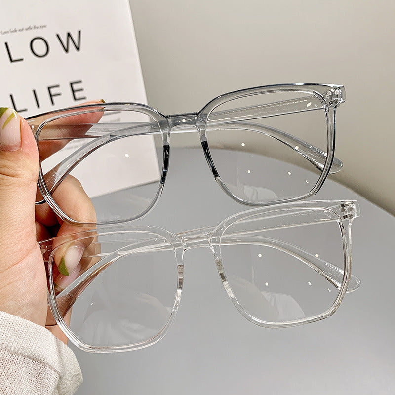 Square Anti Light Glasses For Women Men Casual Jelly Frame