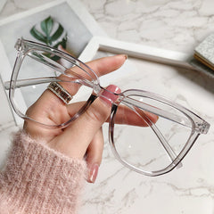 Square Anti Light Glasses For Women Men Casual Jelly Frame