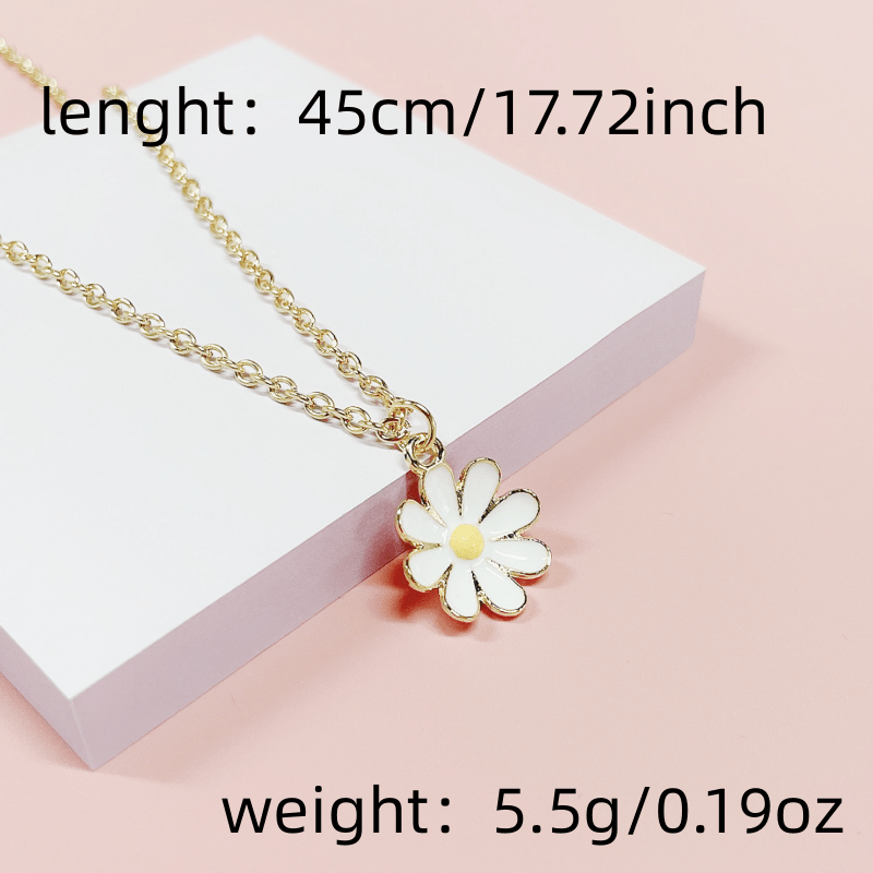 Daisy Pendant Kids Alloy Necklace Girls Jewelry Accessory