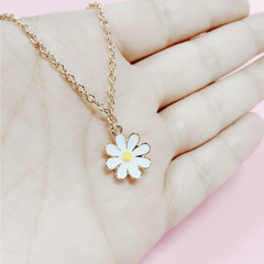 Daisy Pendant Kids Alloy Necklace Girls Jewelry Accessory