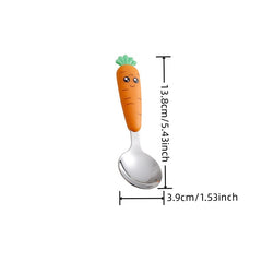 Cartoon Carrot Tableware for Kids Fork Spoon Set