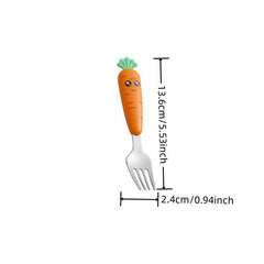 Cartoon Carrot Tableware for Kids Fork Spoon Set