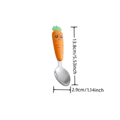 Cartoon Carrot Tableware for Kids Fork Spoon Set