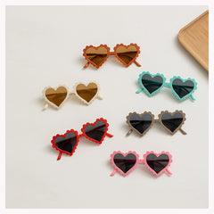 Heart Frame Sun Protection Sunglasses for Kids