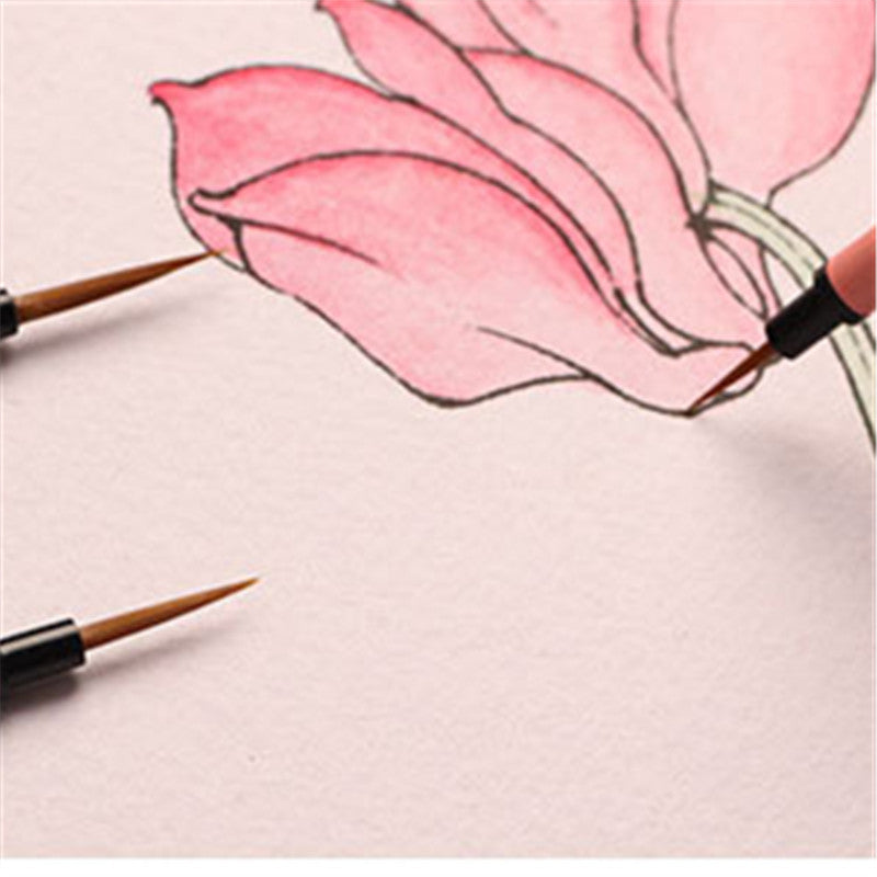 3 Line Brush Stroke Brush Gouache Painting