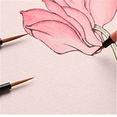 3 Line Brush Stroke Brush Gouache Painting