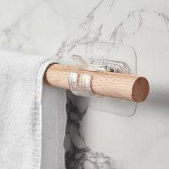 2pcs Clear Adhesive Hanging Rod Clip for Curtains and More